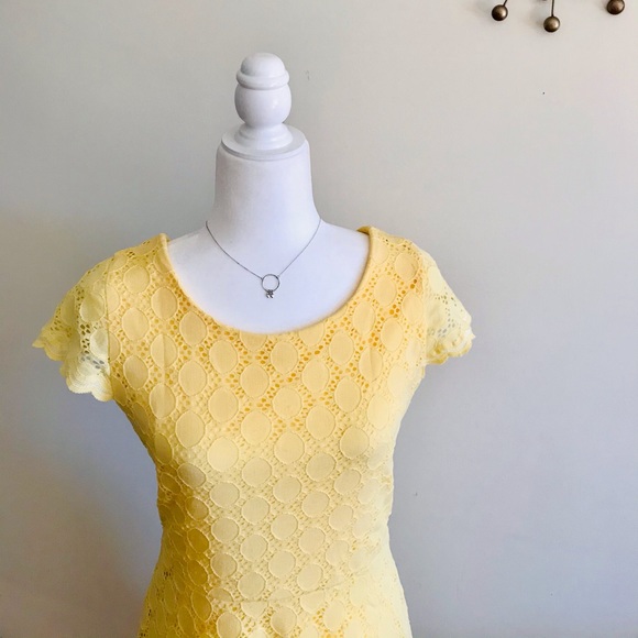 Yellow Lacey Dress - Picture 2 of 4